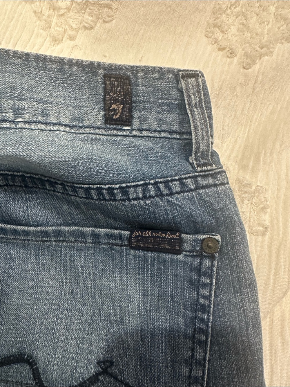 7 For All Mankind Men's Medium Blue Denim Jeans - Picture 2 of 6